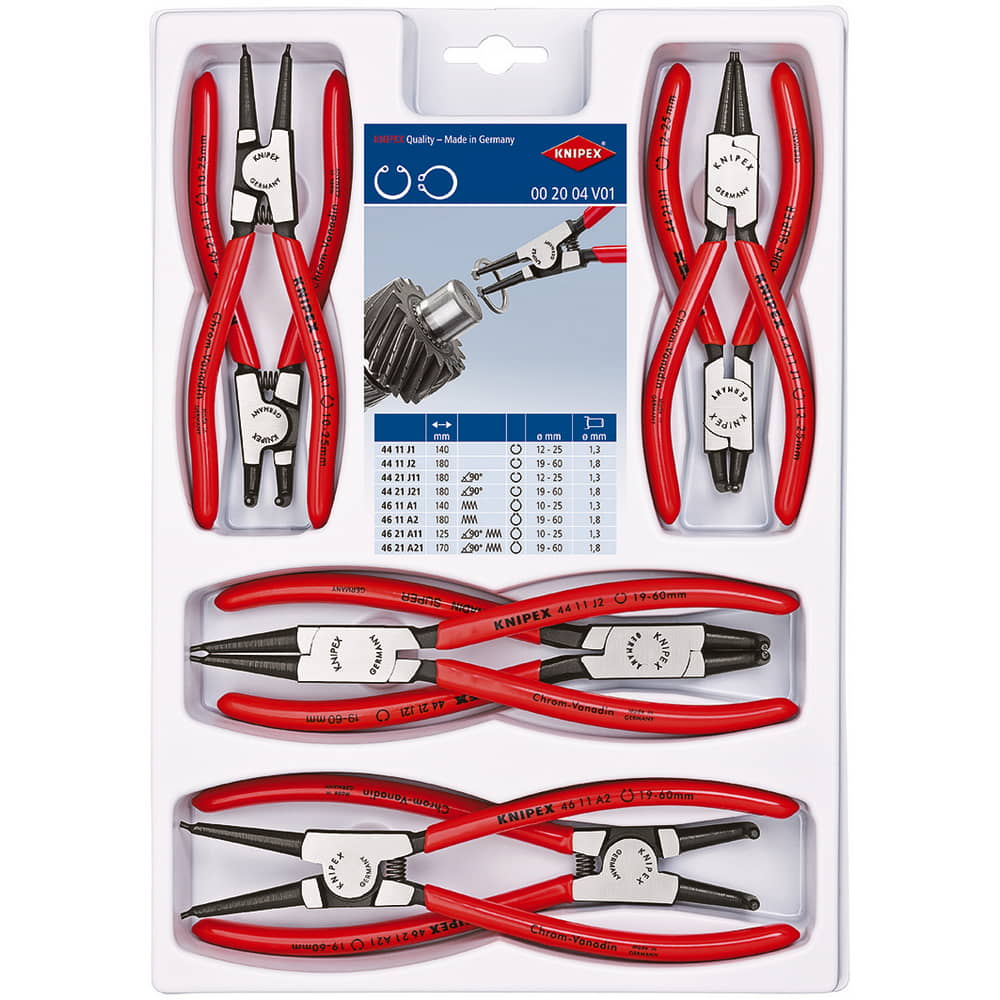 KNIPEX jeu de pinces à circlips, 8 pièces, perforation SB (4000795291)