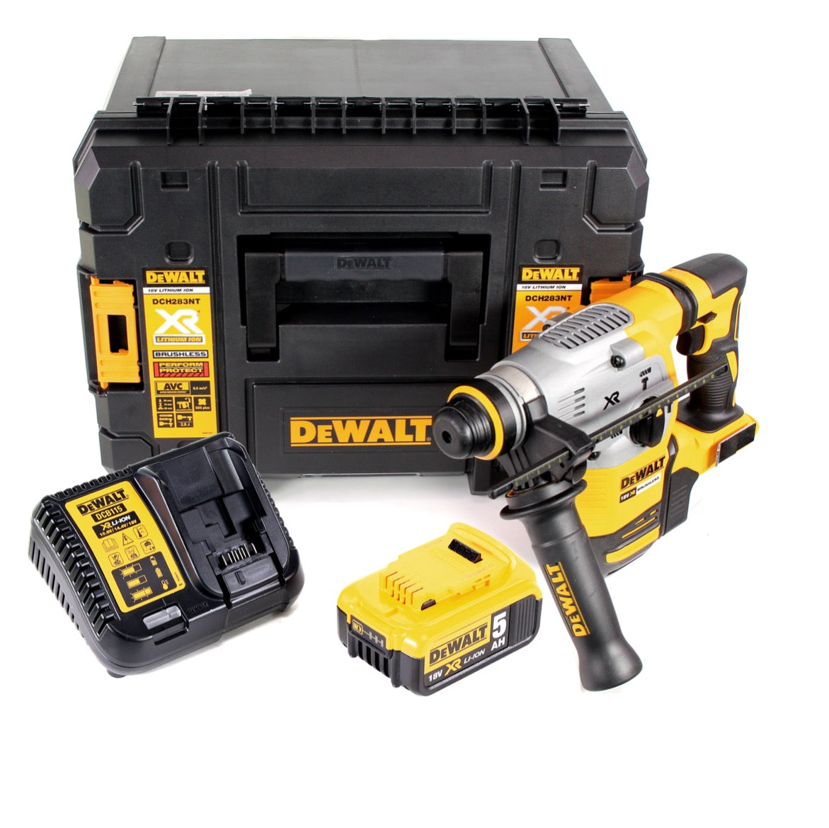 DeWalt DCH 283 P1 Akku Kombihammer 18V 2,8J SDS plus Brushless+ 1x Akku 5,0Ah + Ladegerät + TSTAK - Toolbrothers