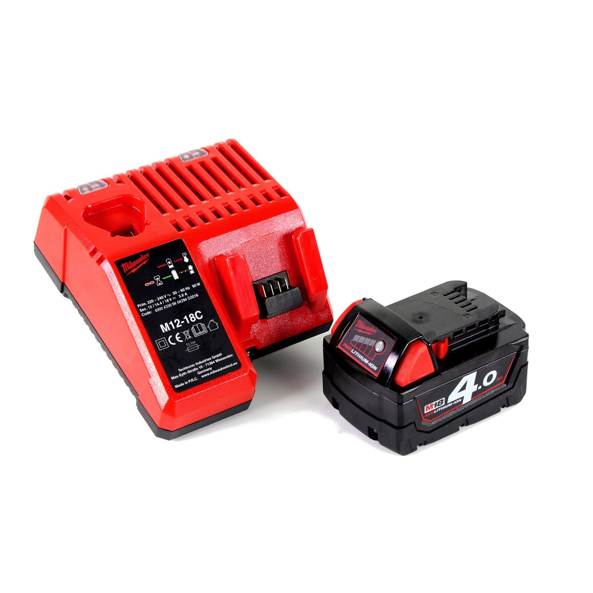 Milwaukee M18 AL-401C Akku LED Flutstrahler mit 1100 Lumen + 1x 4,0 Ah Akku + Universal Ladegerät - Toolbrothers