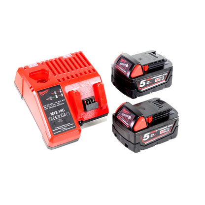 Milwaukee M18 AL-502C Akku LED Flutstrahler mit 1100 Lumen + 2x 5,0 Ah Akku + Universal Ladegerät - Toolbrothers