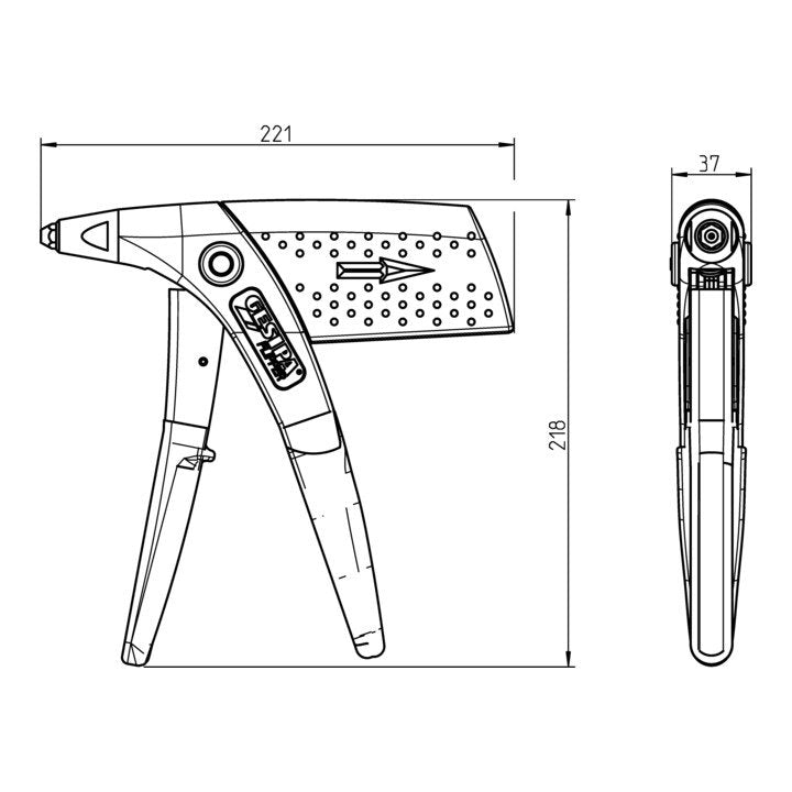 GESIPA Handblindnietsetzgerät Flipper® Länge 221 mm ( 4000813035 )