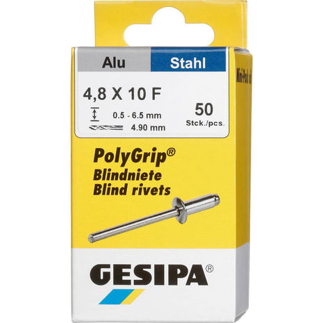 GESIPA rivet aveugle PolyGrip® tige de rivet dxl 4,8 x 10 mm (4000813761)