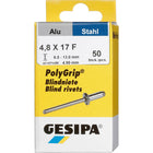 GESIPA rivet aveugle PolyGrip® tige de rivet dxl 4,8 x 17 mm (4000813762)