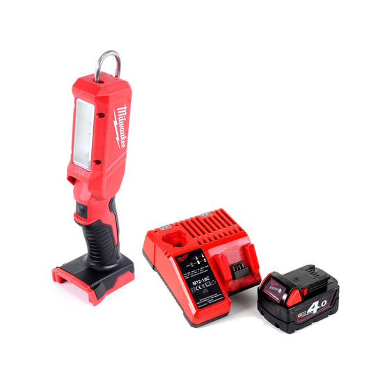 Milwaukee M18 IL-401C Akku Inspektionsleuchte mit 300 Lumen Solo + 1x 4,0 Ah Akku + Universal Ladegerät - Toolbrothers