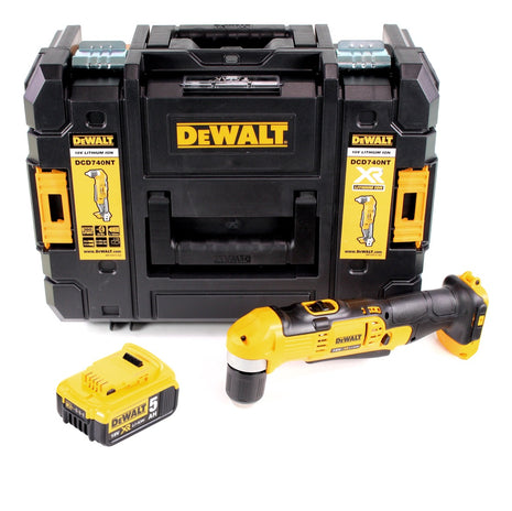 Dewalt DCD 740 NT Akku Winkelbohrmaschine 18V 33Nm + 1x 5,0Ah Akku + TSTAK - ohne Ladegerät - Toolbrothers