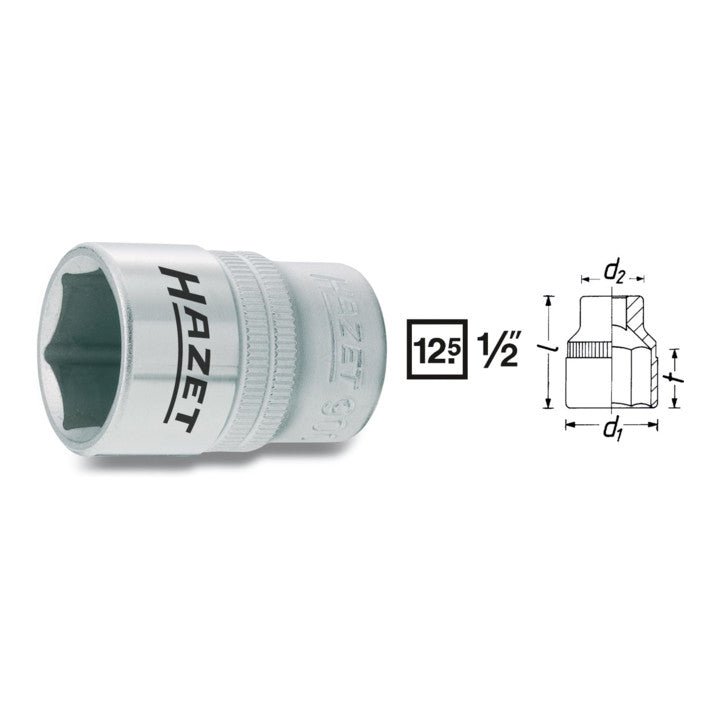 HAZET Steckschlüsseleinsatz 900 1/2 ″ 6-kant ( 4000822683 )