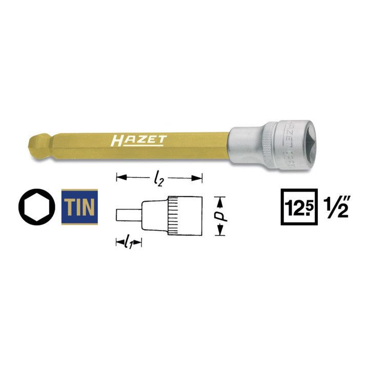 HAZET insert de clé à douille 986KK 1/2″ six pans intérieurs (4000822763)