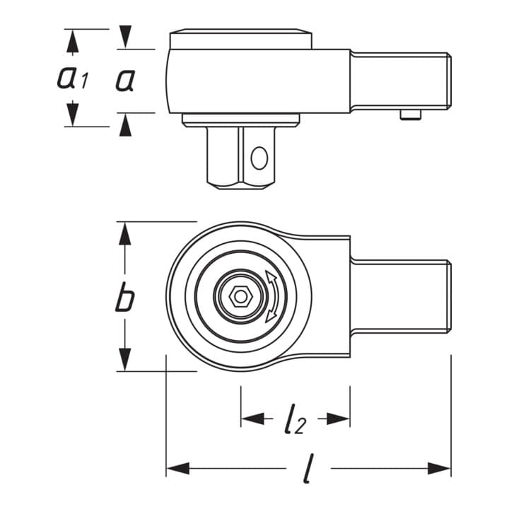 HAZET cliquet réversible 1/2″ 14 x 18 mm (4000822817)