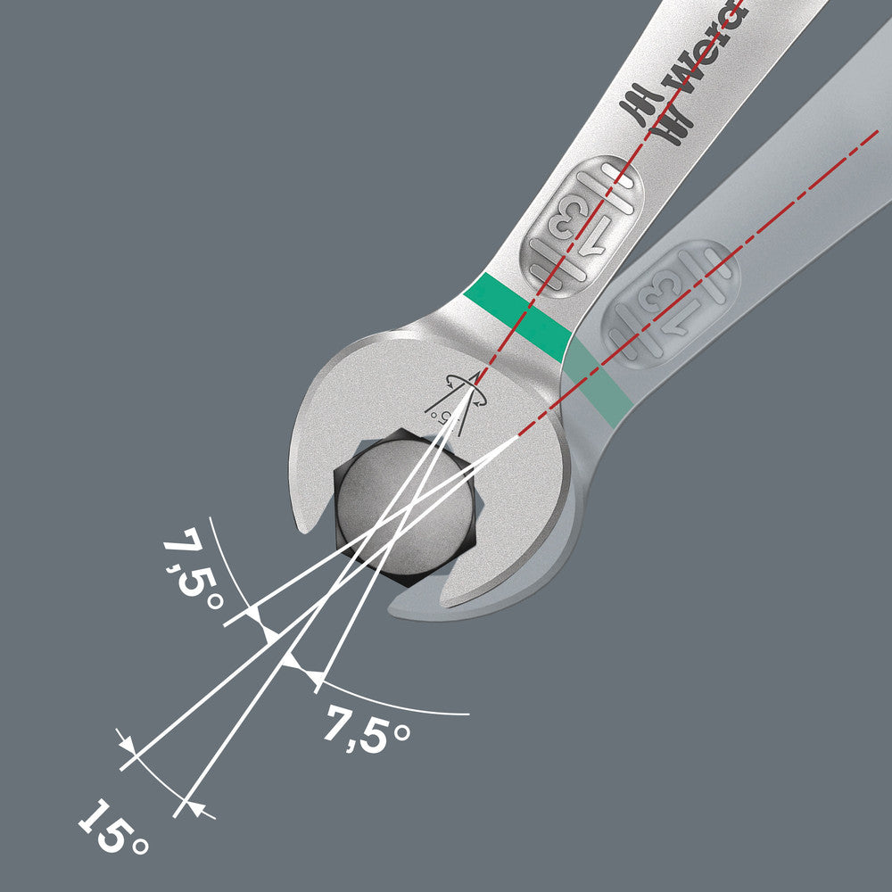 WERA Doppelmaulschlüssel Joker 6005 12 x 13 mm Länge 166 mm ( 4000823162 )