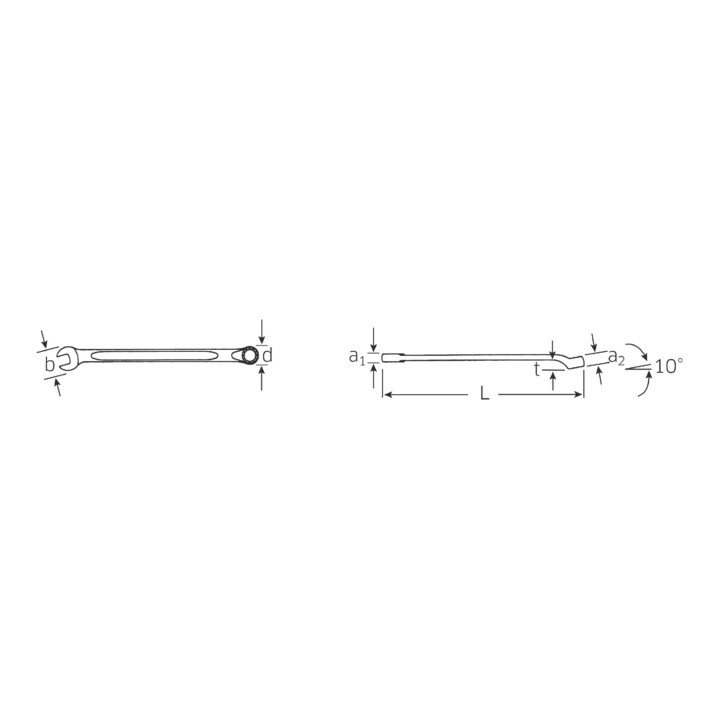 Clé mixte STAHLWILLE OPEN-BOX 14 SW 7 mm longueur 135 mm (4000826038)