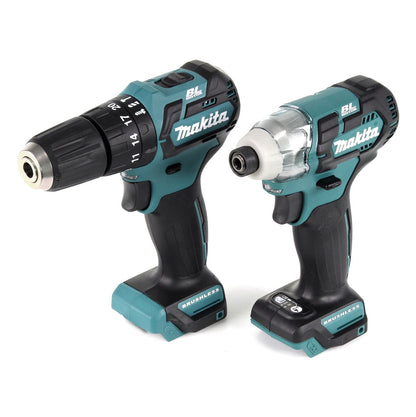 Makita CLX 205 AJ HP332D 10,8 V Akku Schlagbohrschrauber und TD111D Akku Schlagschrauber + 2 x 2,0 Ah Akku + Ladegerät - Toolbrothers