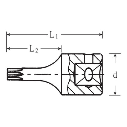 STAHLWILLE insert de clé à douille 44 KTX 1/4″ TX (4000826231)