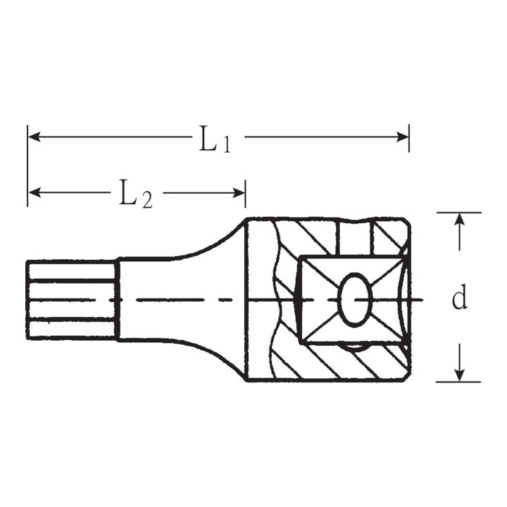 STAHLWILLE insert de clé à douille 44 K 1/4″ six pans intérieurs (4000826255)