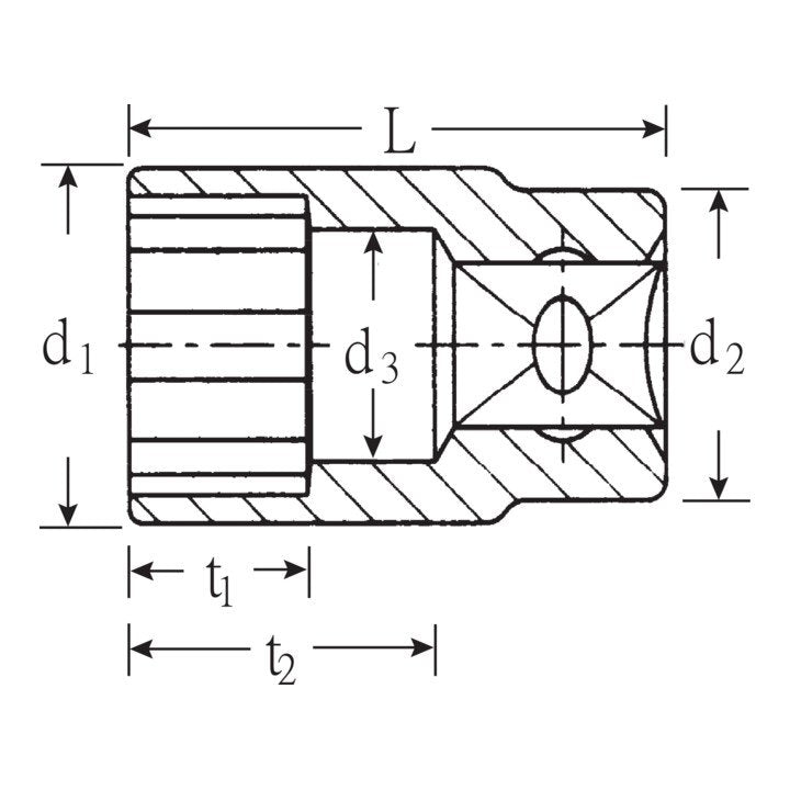 Insert de clé à douille STAHLWILLE 45 3/8″ 12 pans (4000826293)