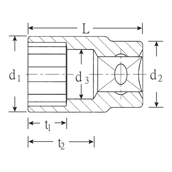 Insert de clé à douille STAHLWILLE 52 1/2″ 6 pans (4000826325)