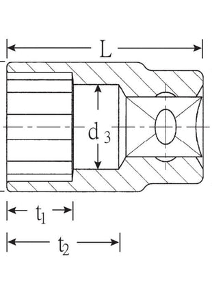 Insert de clé à douille STAHLWILLE 50 1/2″ 12 pans (4000826350)