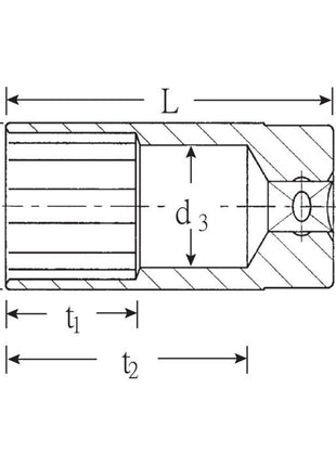 Insert de clé à douille STAHLWILLE 51 1/2″ 12 pans (4000826372)