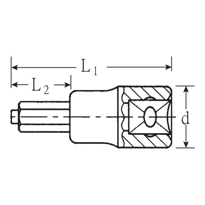 STAHLWILLE insert de clé à douille 54 IC 1/2″ six pans intérieurs, avec tenon (4000826407)