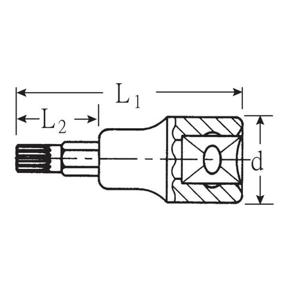 STAHLWILLE Steckschlüsseleinsatz 54 X 1/2 ″ Innen-Vielzahn ( 4000826414 )