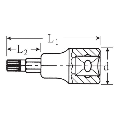 STAHLWILLE Steckschlüsseleinsatz 54 X 1/2 ″ Innen-Vielzahn ( 4000826416 )