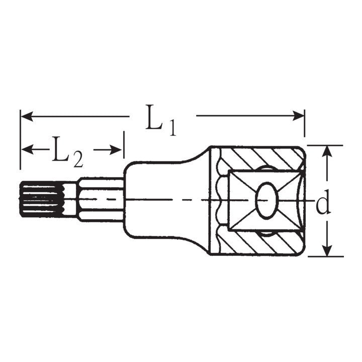 Insert de clé à douille STAHLWILLE 54 x 1/2″ multi-dents interne (4000826418)