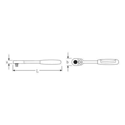 Attache à cliquet STAHLWILLE 522 1/2″ réversible (4000826438)