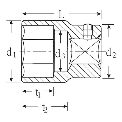 Insert de clé à douille STAHLWILLE 55 3/4″ 6 pans (4000826449)