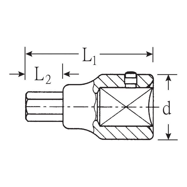 Insert de clé à douille STAHLWILLE 59 3/4″ six pans intérieurs (4000826472)