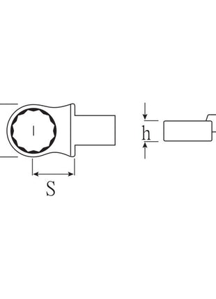 Outil d'insertion d'anneau STAHLWILLE 732/40 14 taille de clé 14 mm 14 x 18 mm (4000826543)