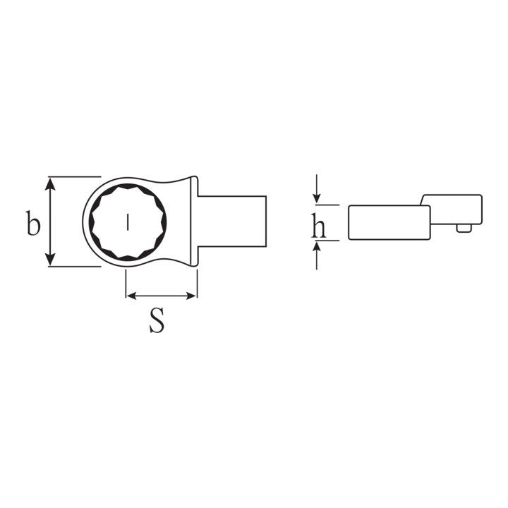 Outil d'insertion d'anneau STAHLWILLE 732/40 14 taille de clé 14 mm 14 x 18 mm (4000826543)