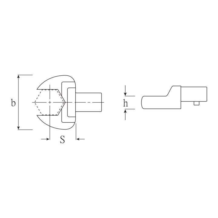 Outil d'insertion de mâchoires STAHLWILLE 731/40 17 taille de clé 17 mm 14 x 18 mm (4000826574)