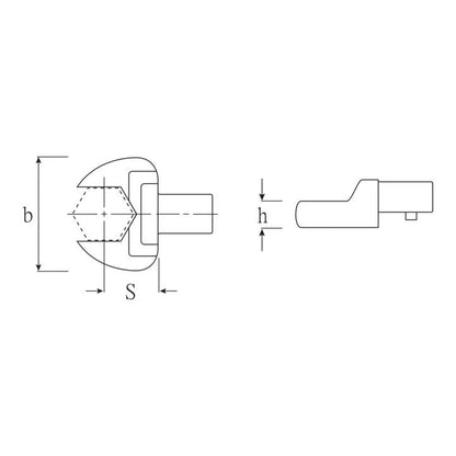 Outil d'insertion de mâchoires STAHLWILLE 731/40 17 taille de clé 17 mm 14 x 18 mm (4000826574)