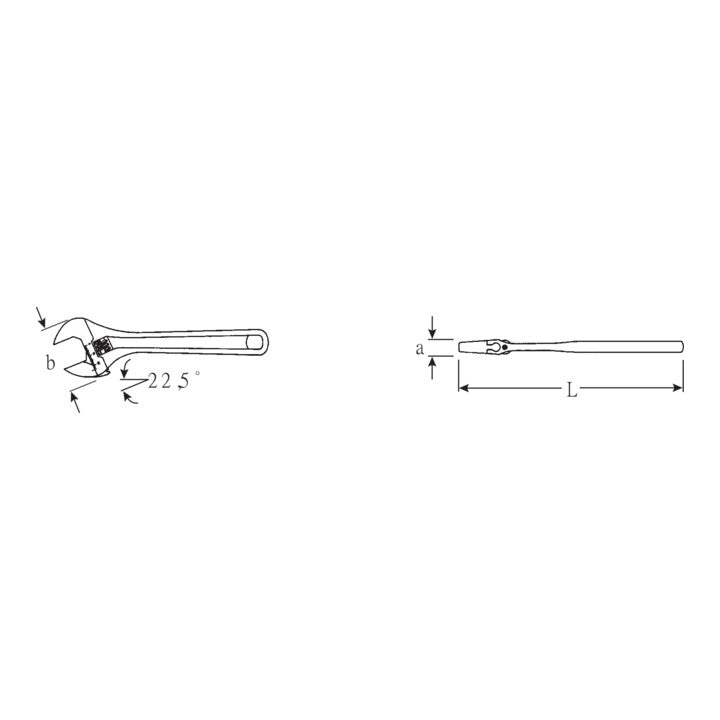 Clé à molette STAHLWILLE 4026 max. 34 mm (4000826642)