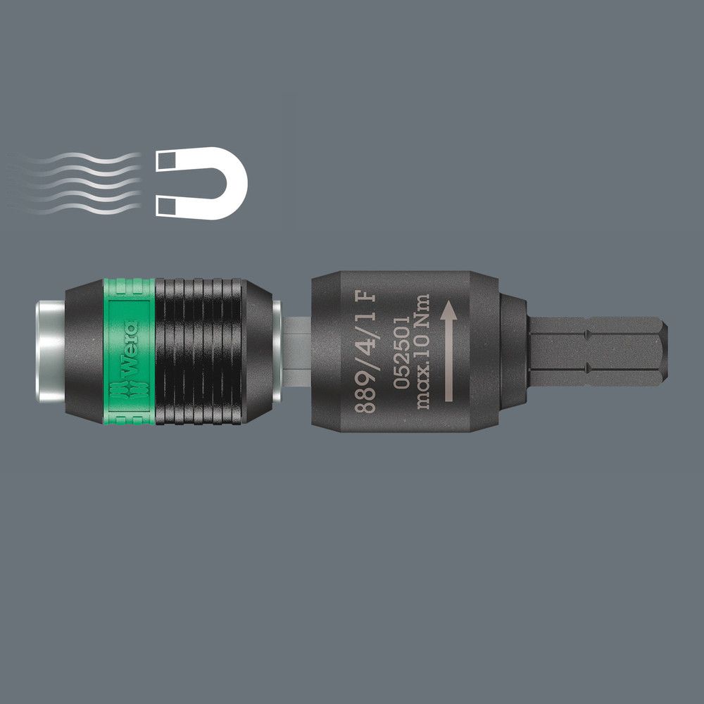 WERA Bithalter 889/4/1 F Rapidaptor 1/4 ″ C 6,3 + E 6,3 ( 4000829876 )