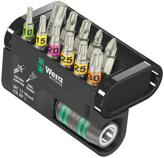 WERA Bitsortiment Bit-Check 12 Wood TX HF 1 12-teilig ( 4000829911 )