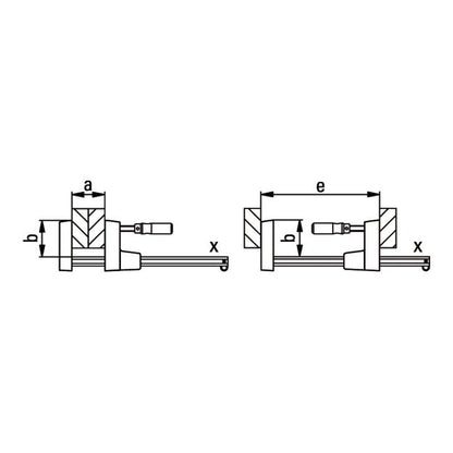 BESSEY Flächenspanner UK Spannweite 600 mm Ausladung 80 mm ( 4000831440 )