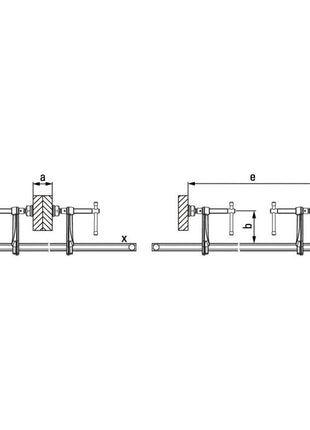 Jeu de pinces haute performance BESSEY SLV/GSV portée 1000 mm saillie 120 mm (4000831545)