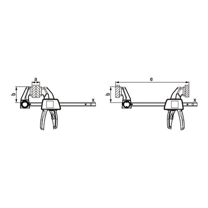 Pince à une main BESSEY EZ portée 300 mm (4000831644)