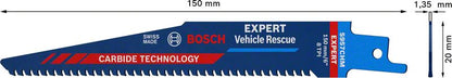 Lame de scie alternative BOSCH Expert Automotive Acier longueur 150 mm largeur 20 mm (4000837435)