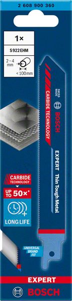 Lame de scie sabre BOSCH Expert Thin Tough Metal longueur 150 mm largeur 19 mm (4000837492)