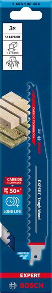 Lame de scie sabre BOSCH Expert Tough Wood longueur 225 mm largeur 25 mm (4000837497)