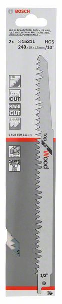 Lame de scie alternative BOSCH S 1531 L longueur 240 mm largeur 19 mm (4000837578)