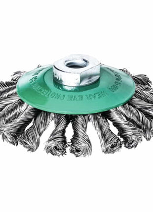 Brosse conique LESSMANN Ø 115 mm M14 épaisseur fil 0,5 mm (4000840754)