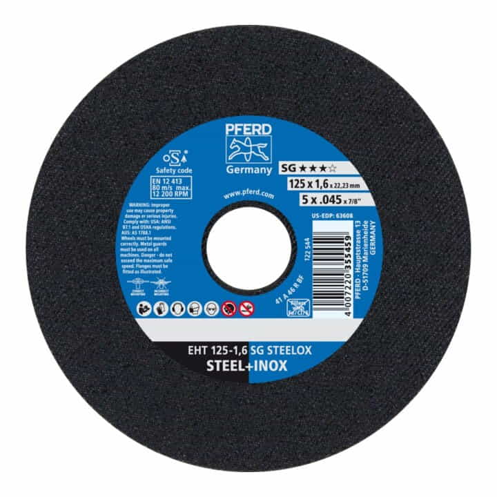 Disque à tronçonner PFERD SG STEELOX D125x1,6mm droit (4000841262)