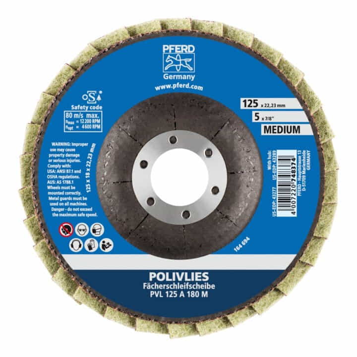 Disque dentelé PFERD POLIVLIES Ø 125 mm grain moyen (4000842604)