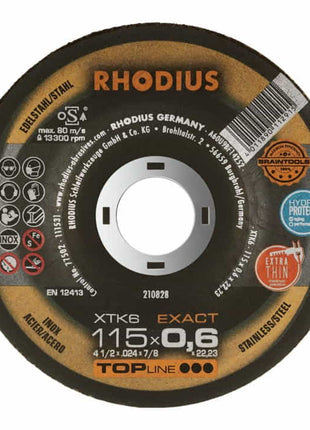 RHODIUS Trennscheibe XTK6 EXACT D125x0,6mm gerade ( 4000843182 )