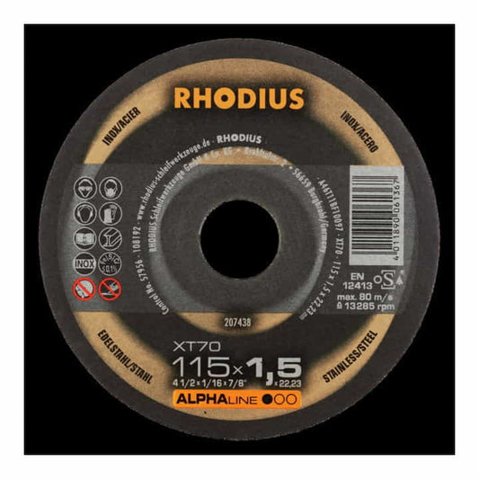 RHODIUS Trennscheibe XT70 D115x1mm gerade ( 4000843729 )