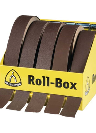 Porte-rouleau économique KLINGSPOR ROLL-BOX pour 5 rouleaux d'une largeur de 50 mm (4000844133)