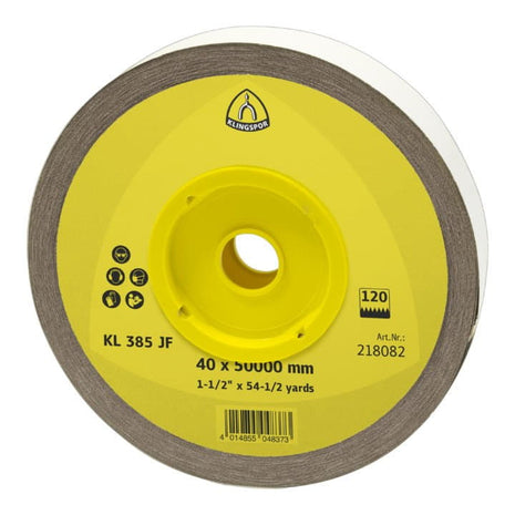 Rouleau de toile abrasive KLINGSPOR KL 385 JF 40 mm grain 40 (4000844438)