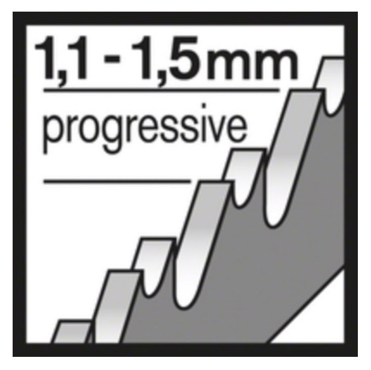 Bosch T 118 AF Stichsägeblätter Flexible for Metal für Metall - 100 Stück, gefräste gewellte progressive Zahnausführung, für Stichsägen mit T-Schaft-Aufnahme - Toolbrothers